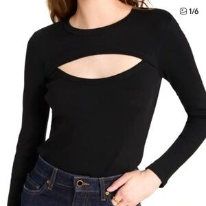 Veronica beard Women's Black Cut-Out Top